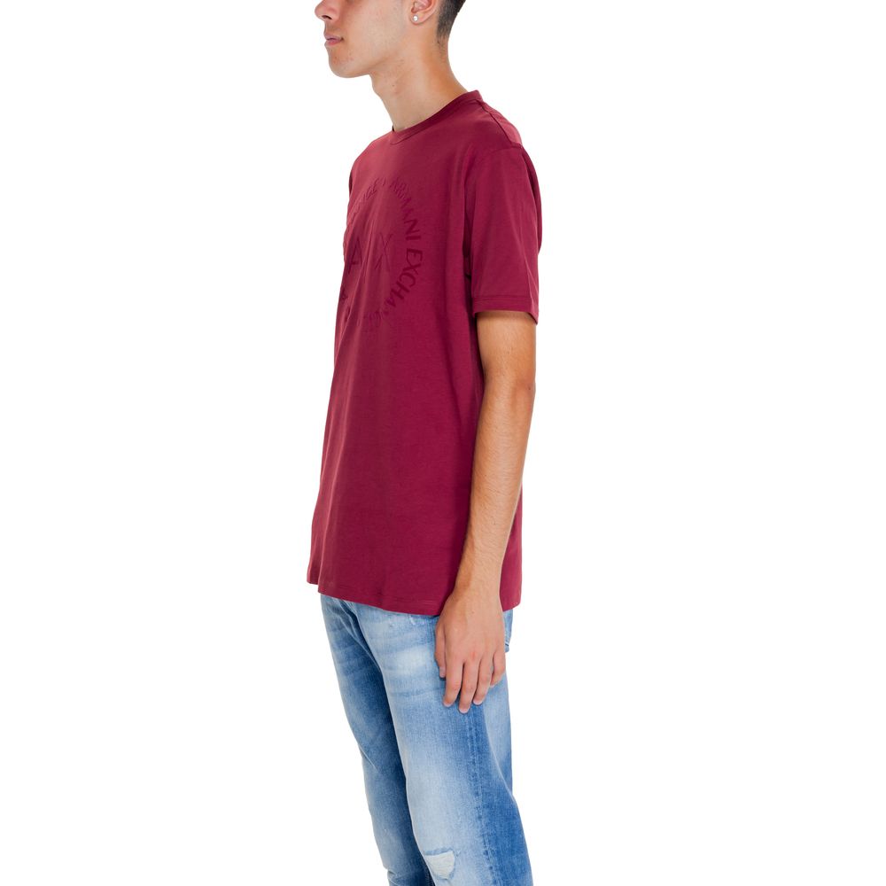 Βαμβακερό μπλουζάκι Armani Exchange Bordeaux