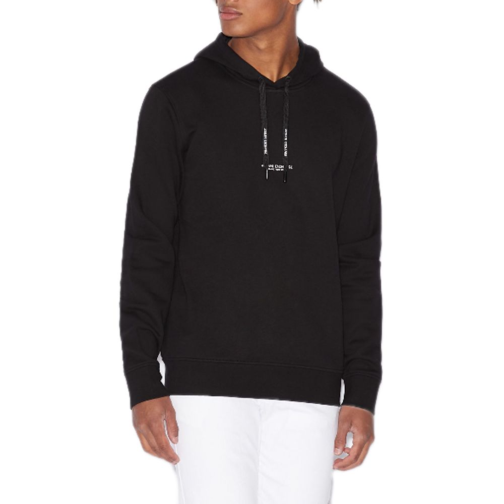 Μαύρο βαμβακερό πουλόβερ Armani Exchange