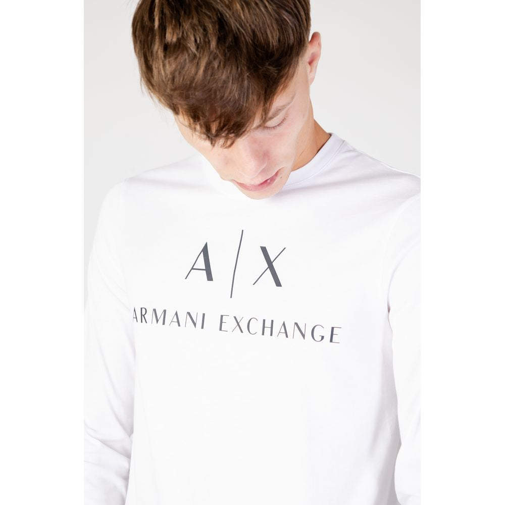 Λευκό βαμβακερό πουκάμισο Armani Exchange