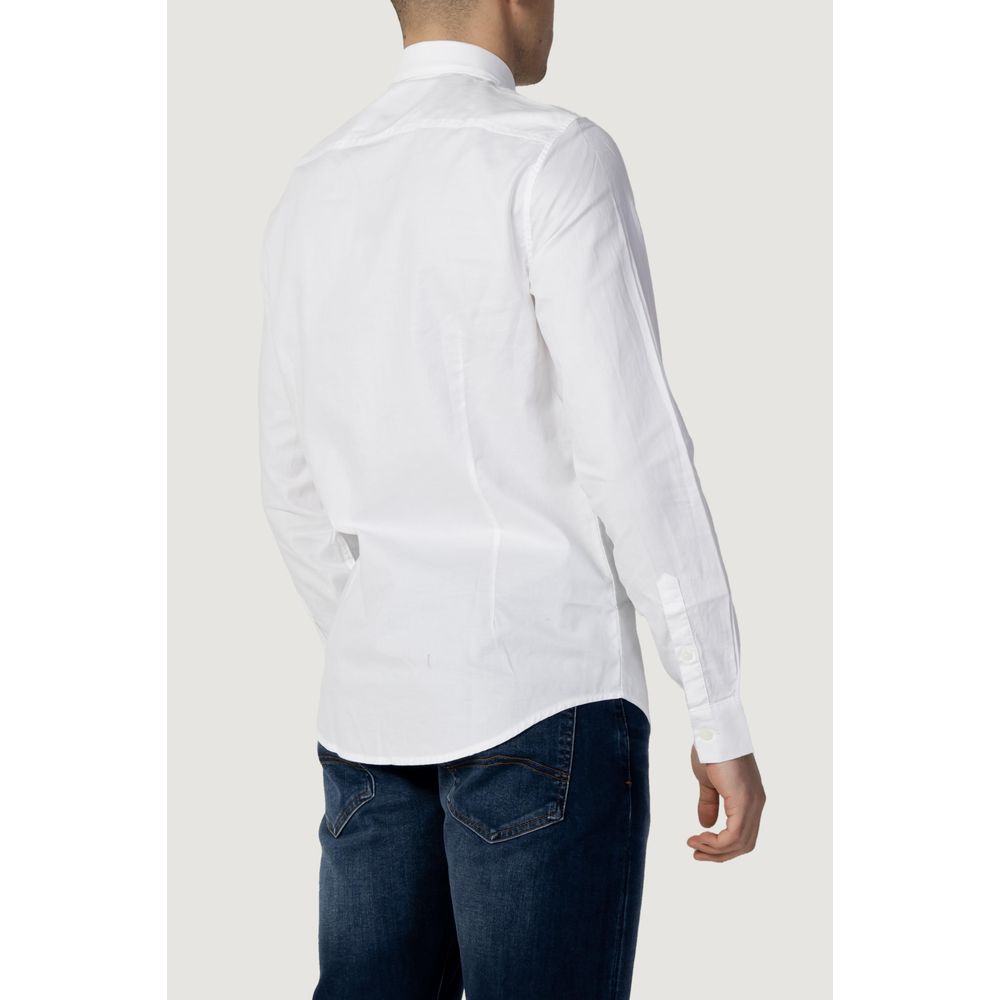 Λευκό βαμβακερό πουκάμισο Armani Exchange