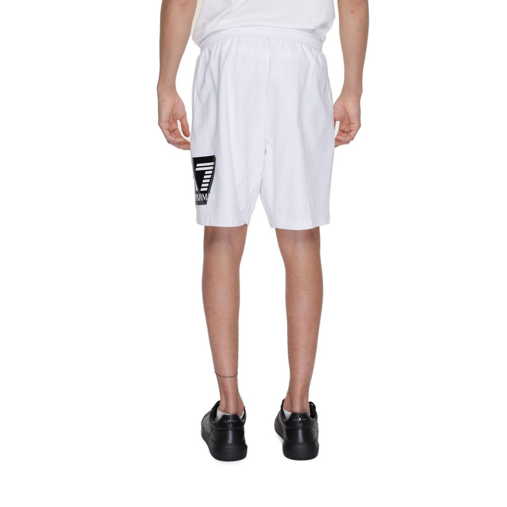 EA7 Emporio Armani Λευκό βαμβακερό κοντό