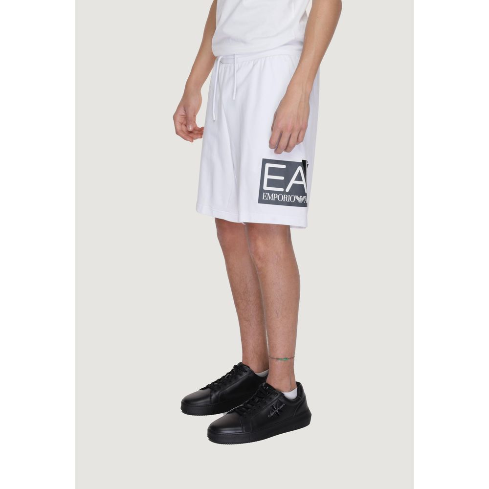 EA7 Emporio Armani Λευκό βαμβακερό κοντό