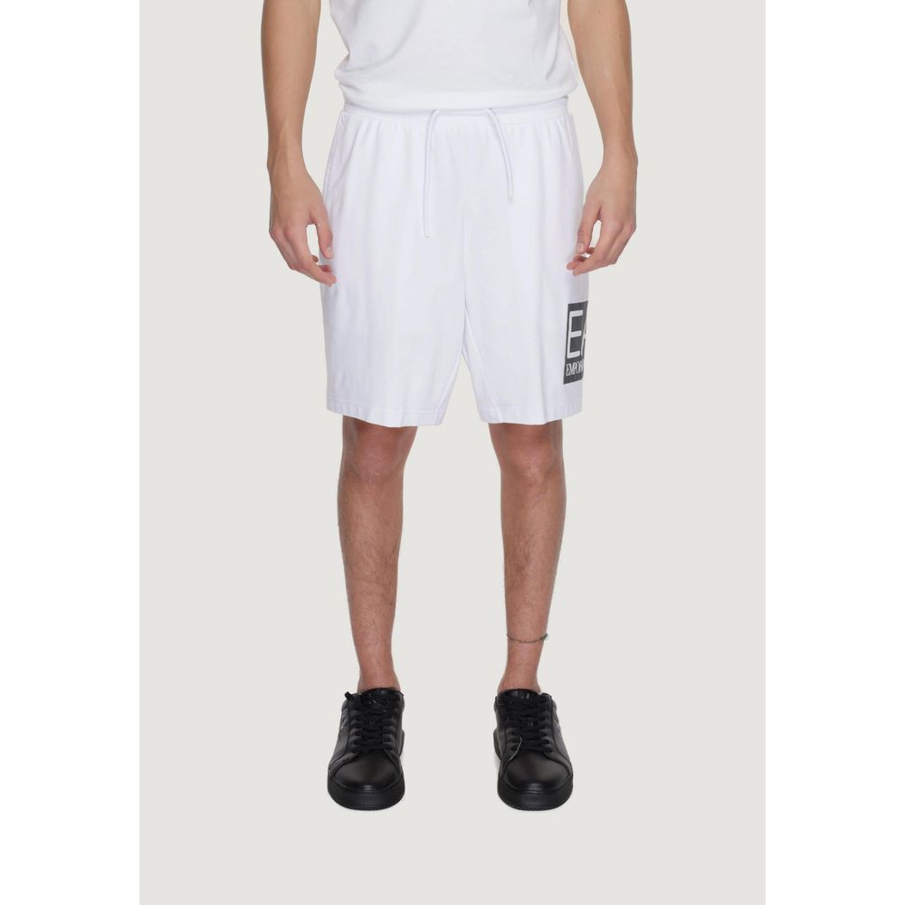 EA7 Emporio Armani Λευκό βαμβακερό κοντό