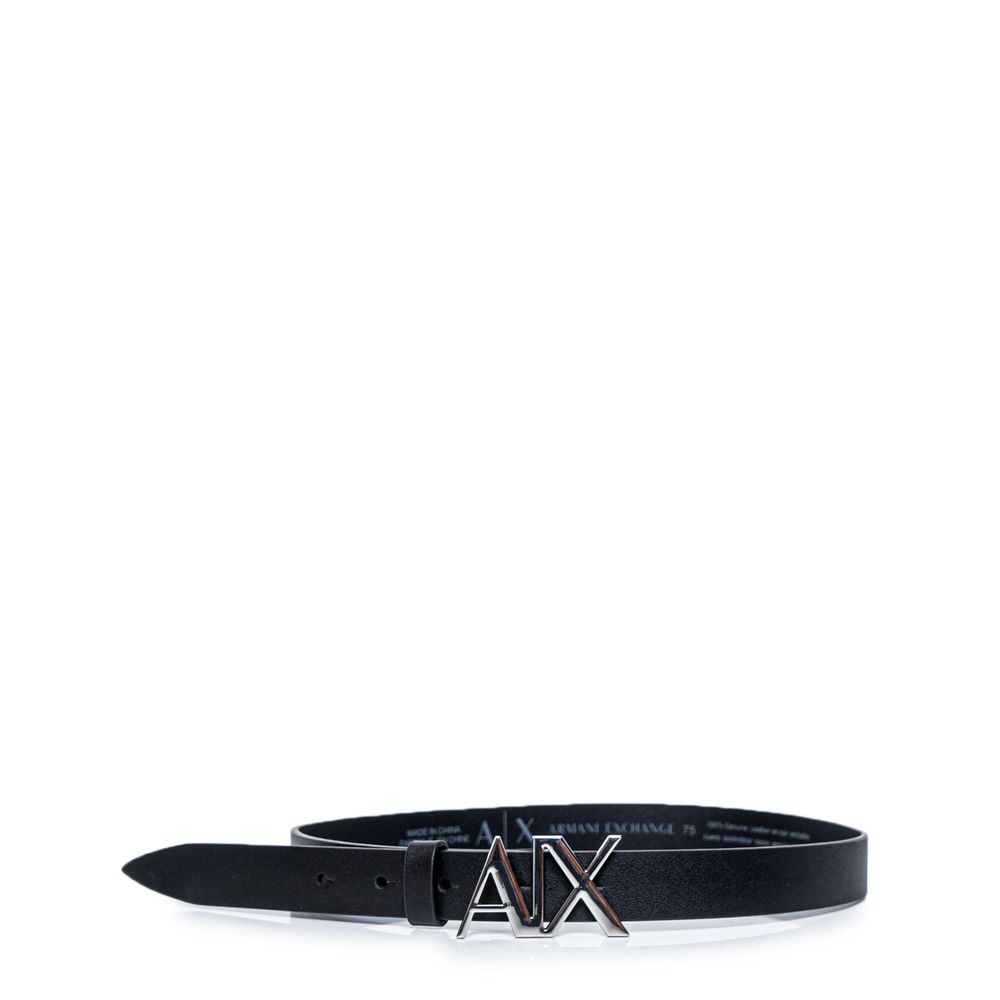 Μαύρη δερμάτινη ζώνη Armani Exchange