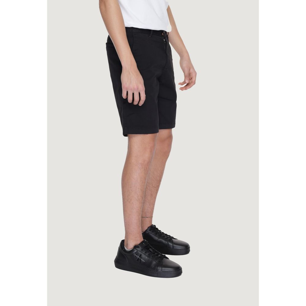 Μαύρο βαμβακερό σορτς Hugo Boss