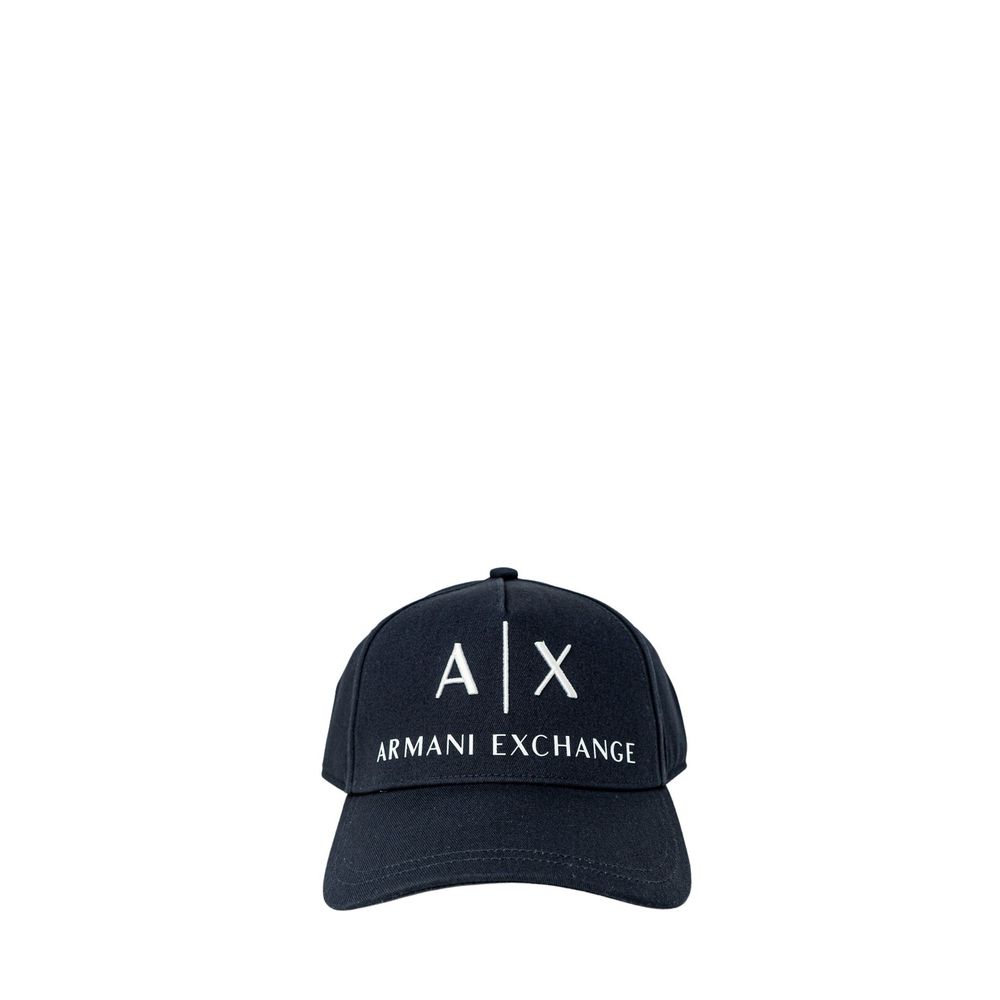 Armani Exchange Μπλε βαμβακερά καπέλα &amp; καπάκι