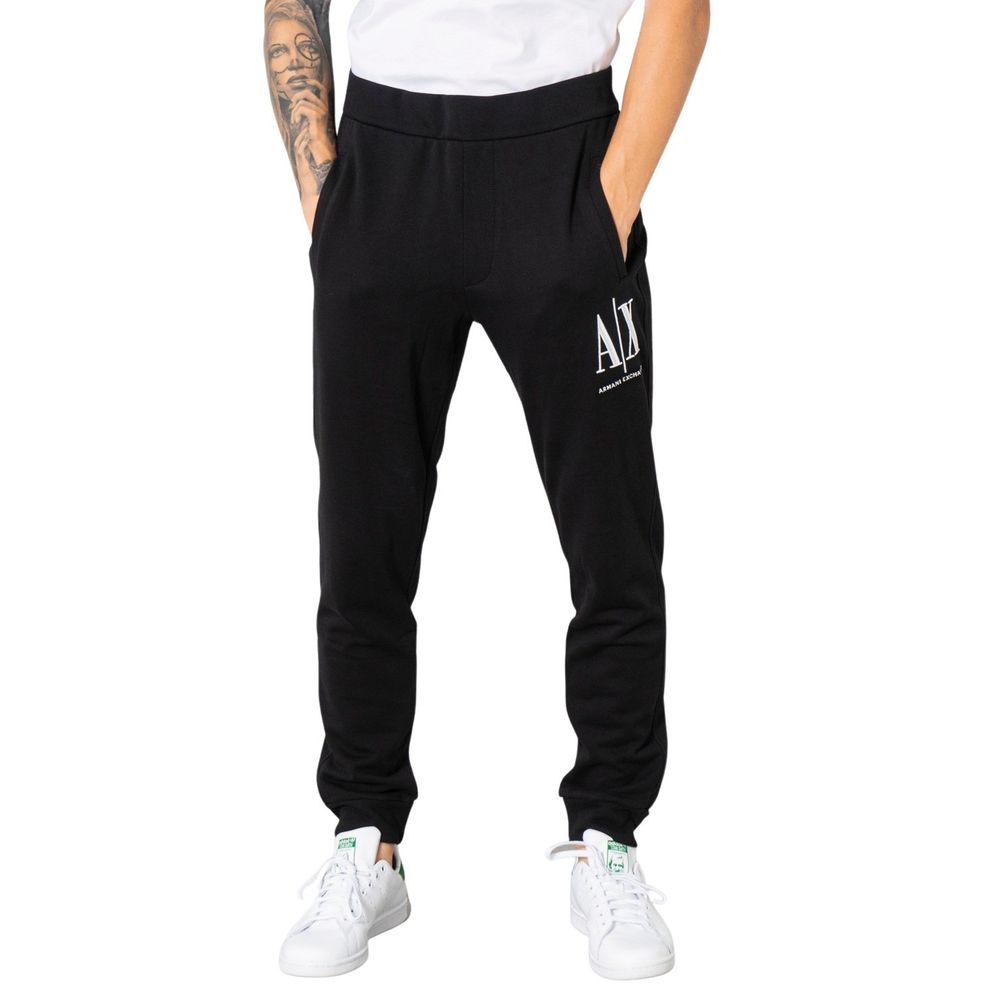 Armani Exchange Μαύρο βαμβακερό τζιν &amp; παντελόνι