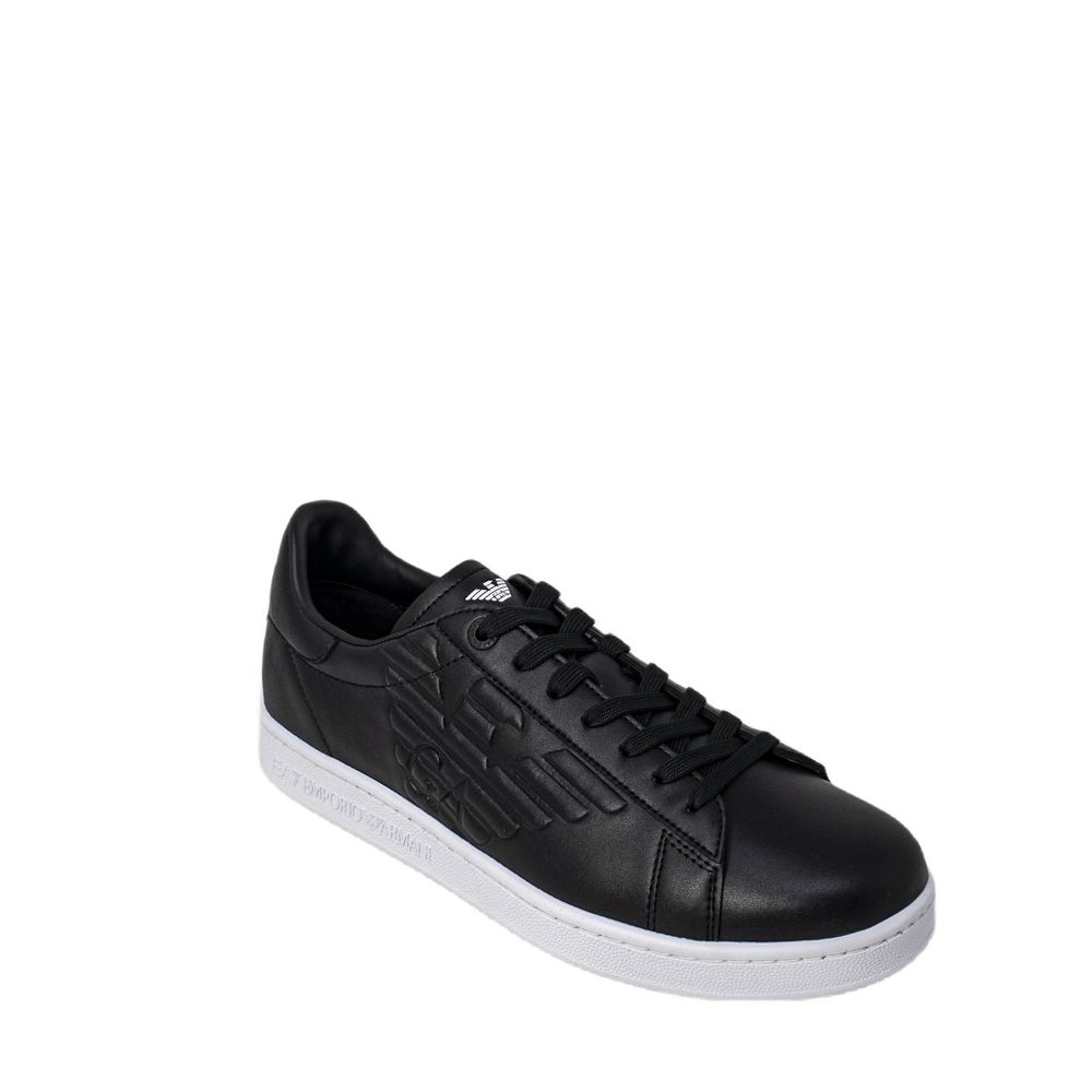 EA7 Emporio Armani Ασπρόμαυρο πάνινα παπούτσια από πολυαιθυλένιο