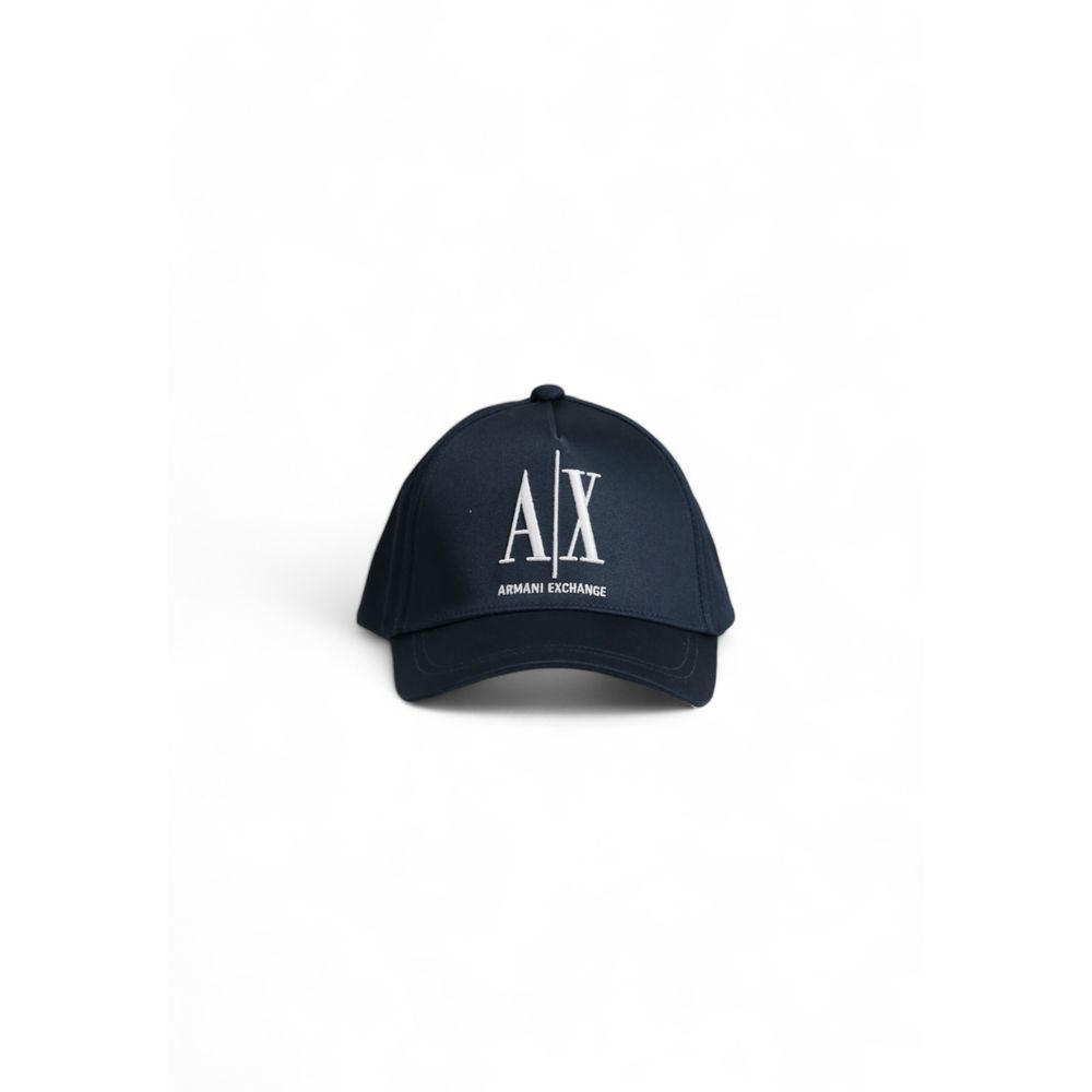 Armani Exchange Μπλε βαμβακερά καπέλα &amp; καπάκι