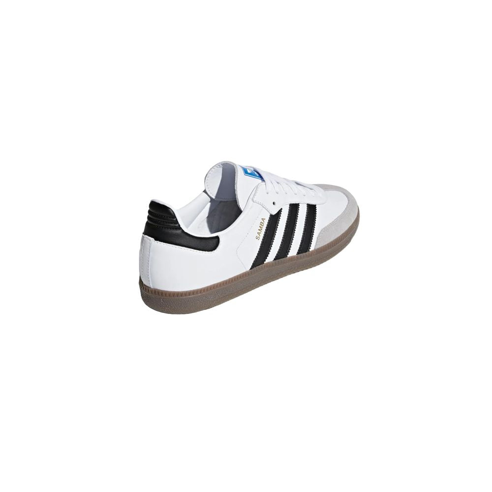 Λευκό δερμάτινο αθλητικό παπούτσια Adidas