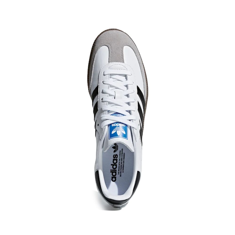 Λευκό δερμάτινο αθλητικό παπούτσια Adidas