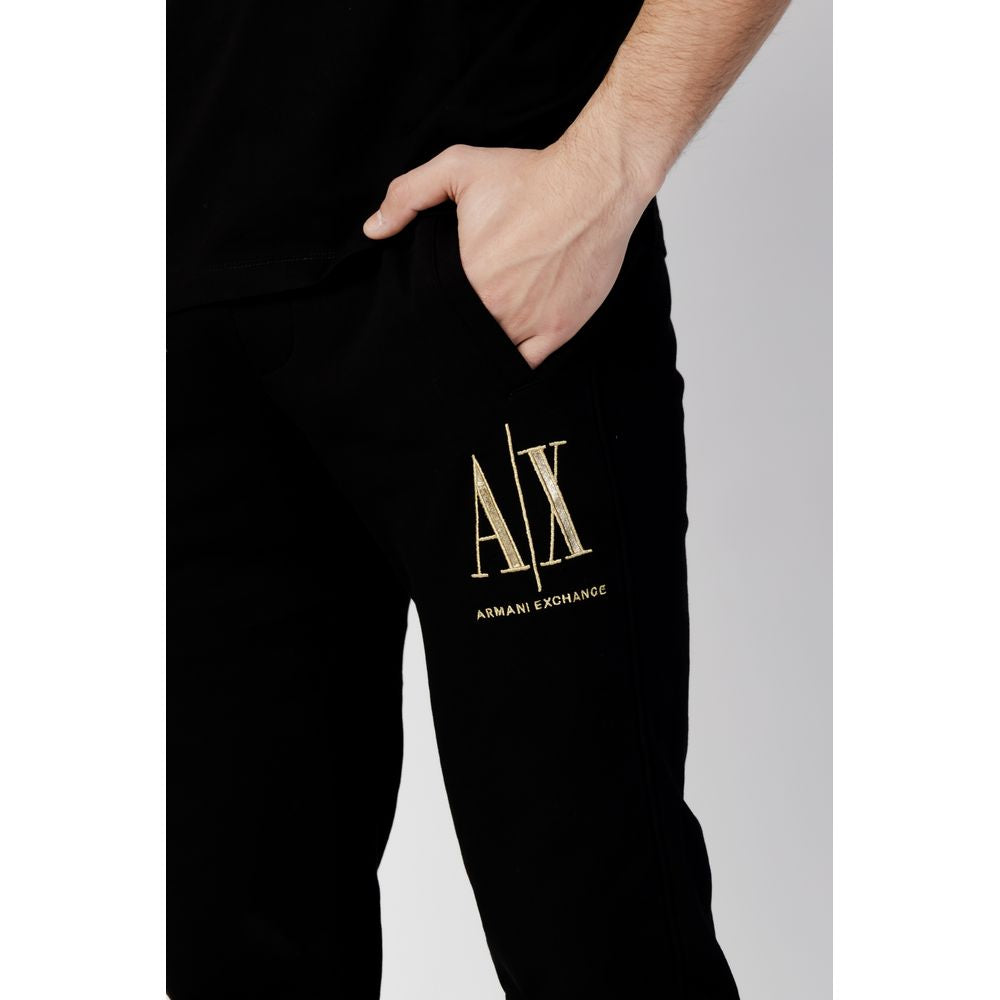 Armani Exchange Μαύρο βαμβακερό τζιν &amp; παντελόνι
