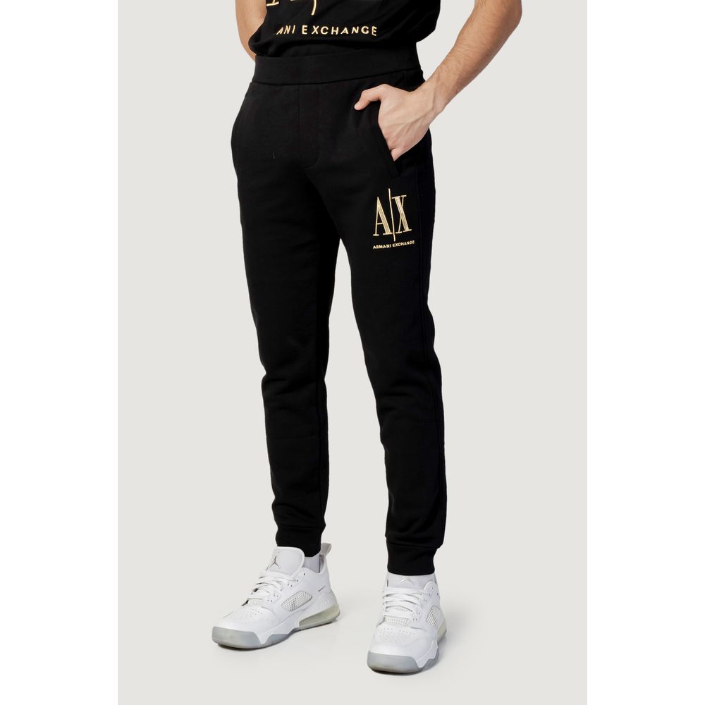 Armani Exchange Μαύρο βαμβακερό τζιν &amp; παντελόνι