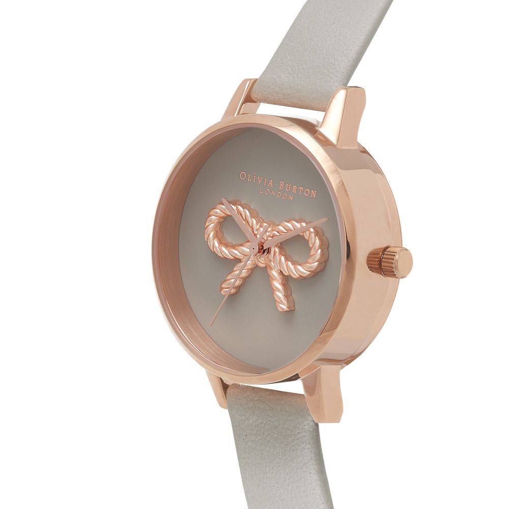 Ρολόι από συνθετικό δέρμα Olivia Burton Grey