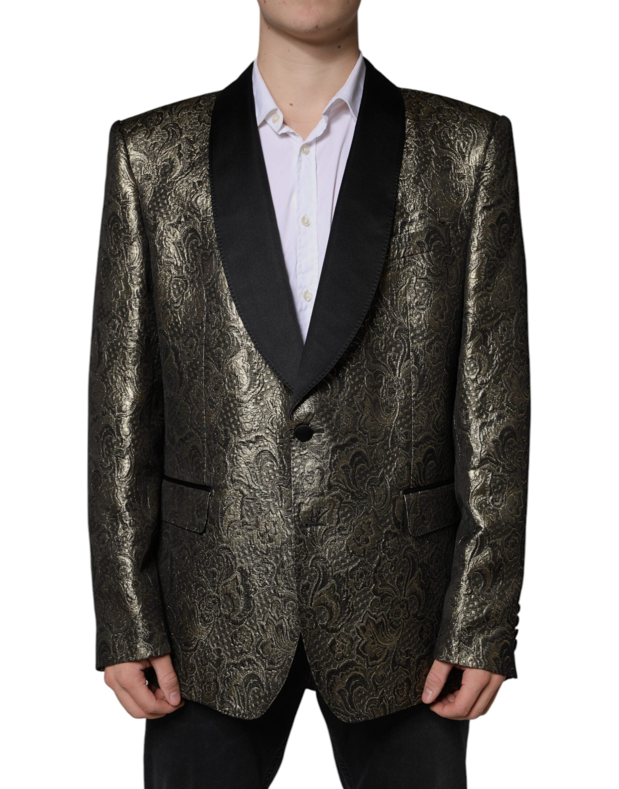 Μπλέιζερ με μονό στήθος Dolce &amp; Gabbana Gold SICILIA Jacquard