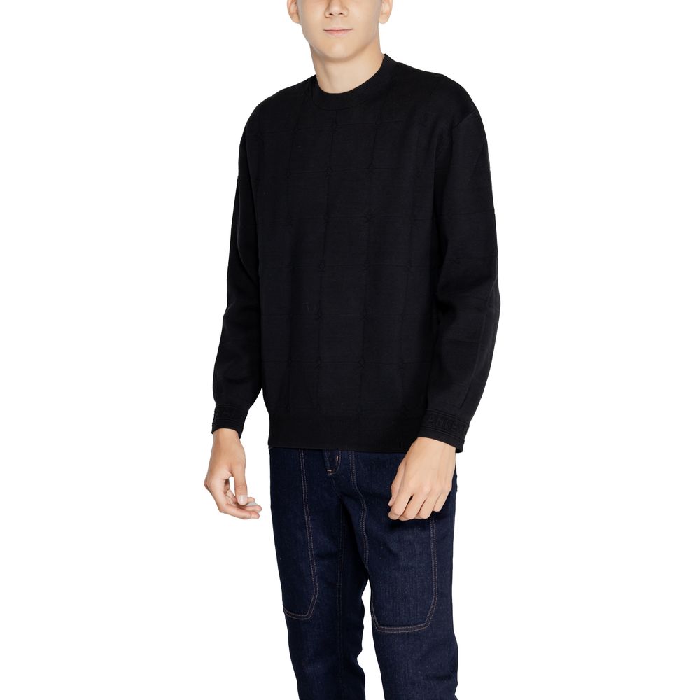 Μπλουζάκι Armani Exchange μαύρο βαμβακερό