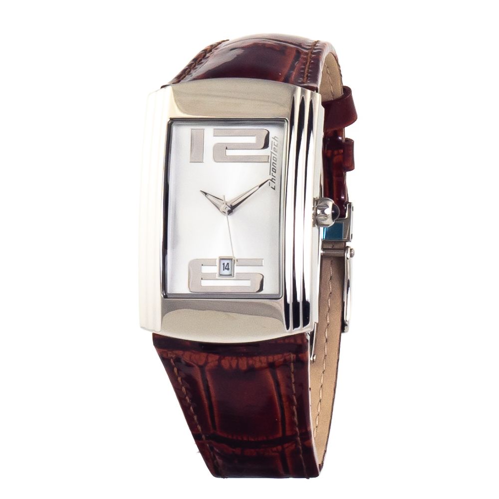 Δερμάτινο ρολόι Chronotech καφέ