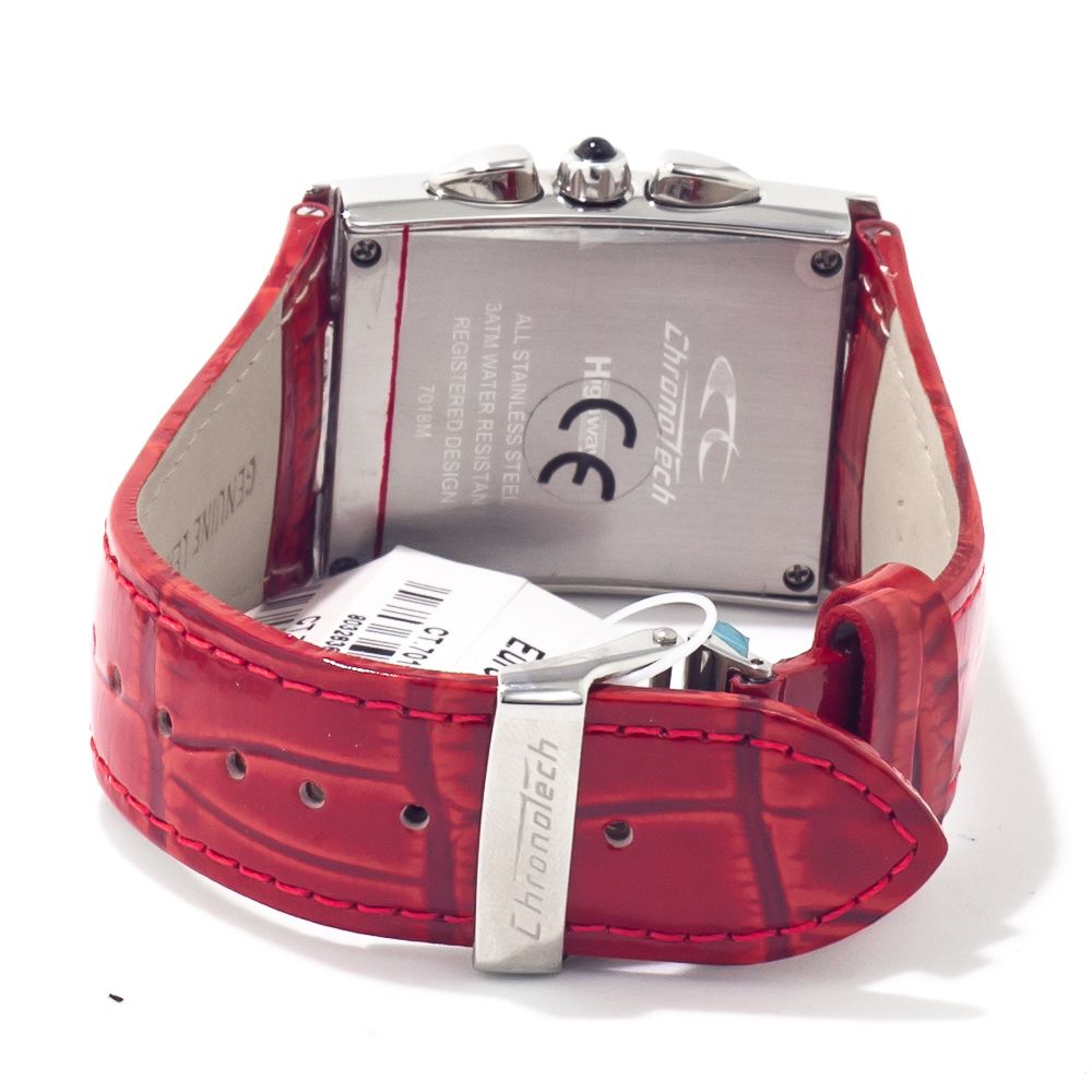 Δερμάτινο ρολόι Chronotech Red