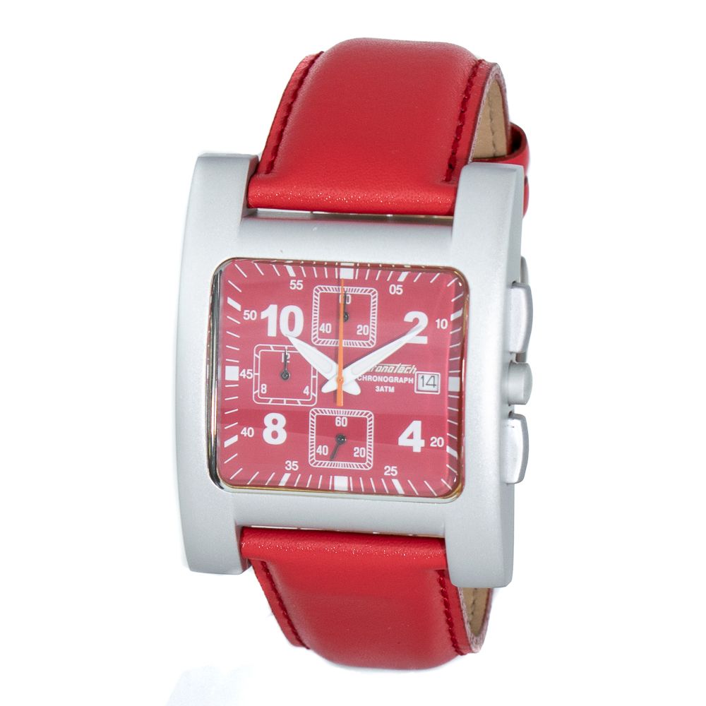 Δερμάτινο ρολόι Chronotech Red