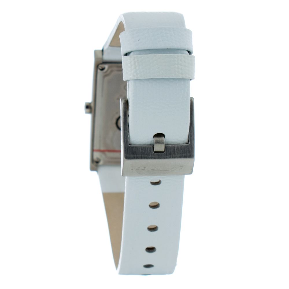 Λευκό δερμάτινο ρολόι Chronotech