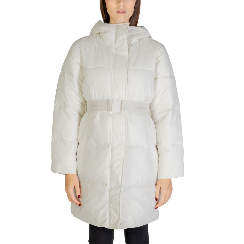 Calvin Klein Jeans Cream Nylon Jackets &amp; Coat