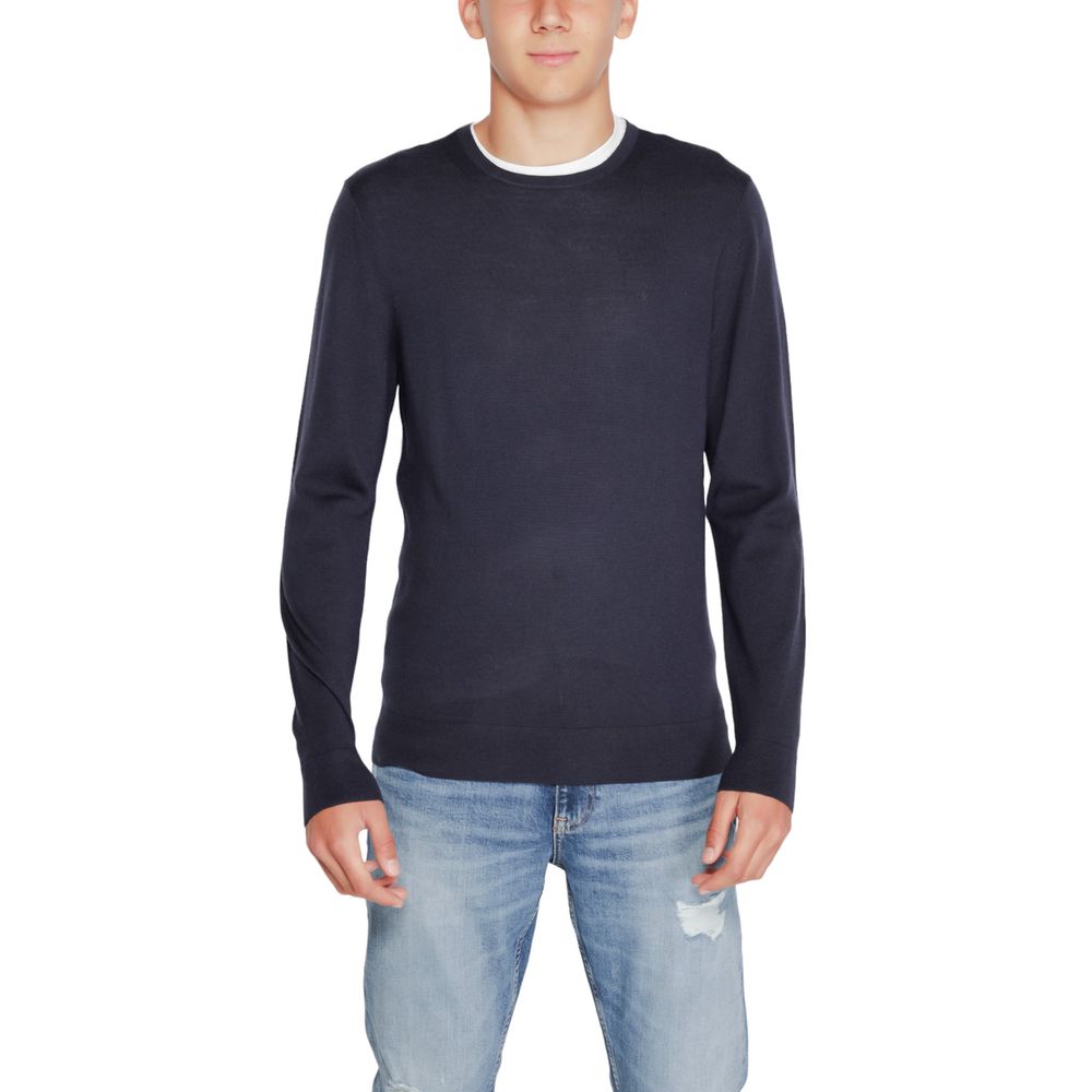Μπλουζάκι από ανακυκλωμένο μάλλινο Calvin Klein Blue