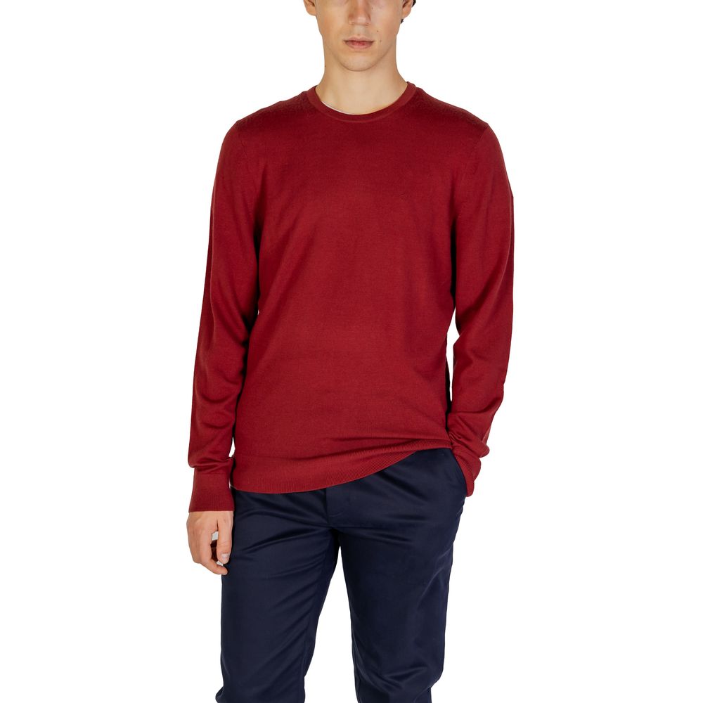 Μπλουζάκι από ανακυκλωμένο μάλλινο Calvin Klein Bordeaux