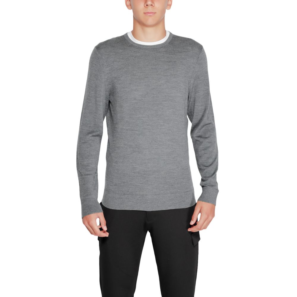 Μπλουζάκι από ανακυκλωμένο μάλλινο Calvin Klein Grey