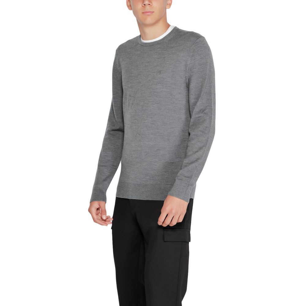 Μπλουζάκι από ανακυκλωμένο μάλλινο Calvin Klein Grey