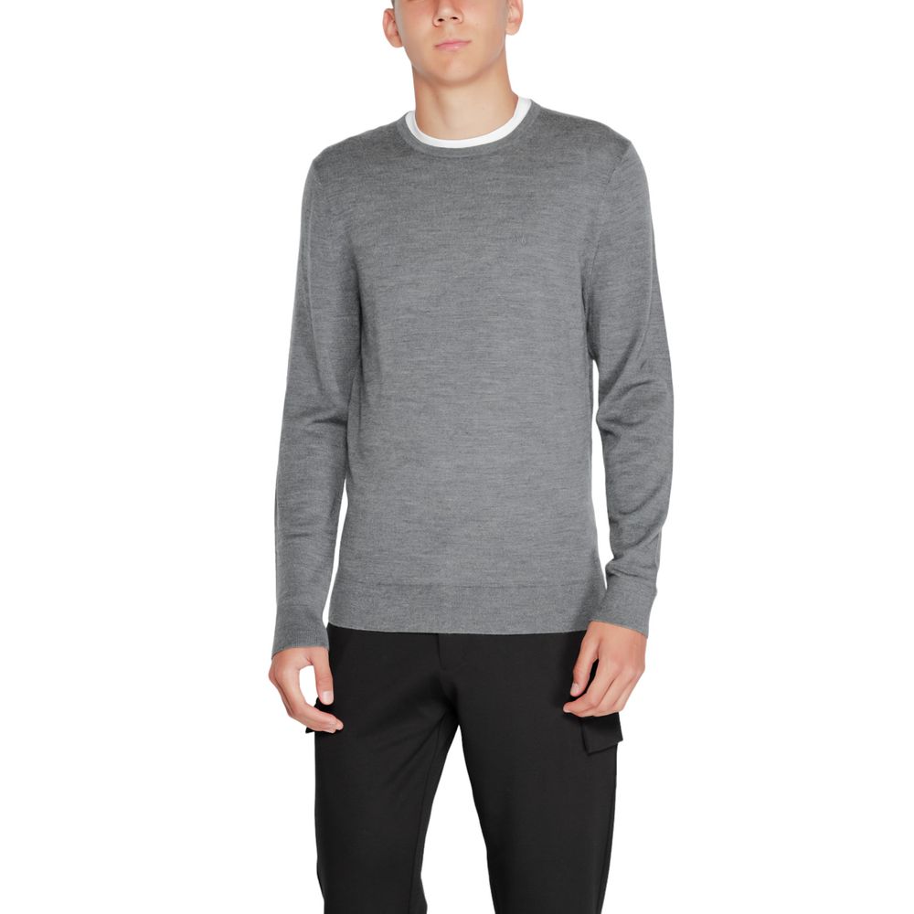 Μπλουζάκι από ανακυκλωμένο μάλλινο Calvin Klein Grey