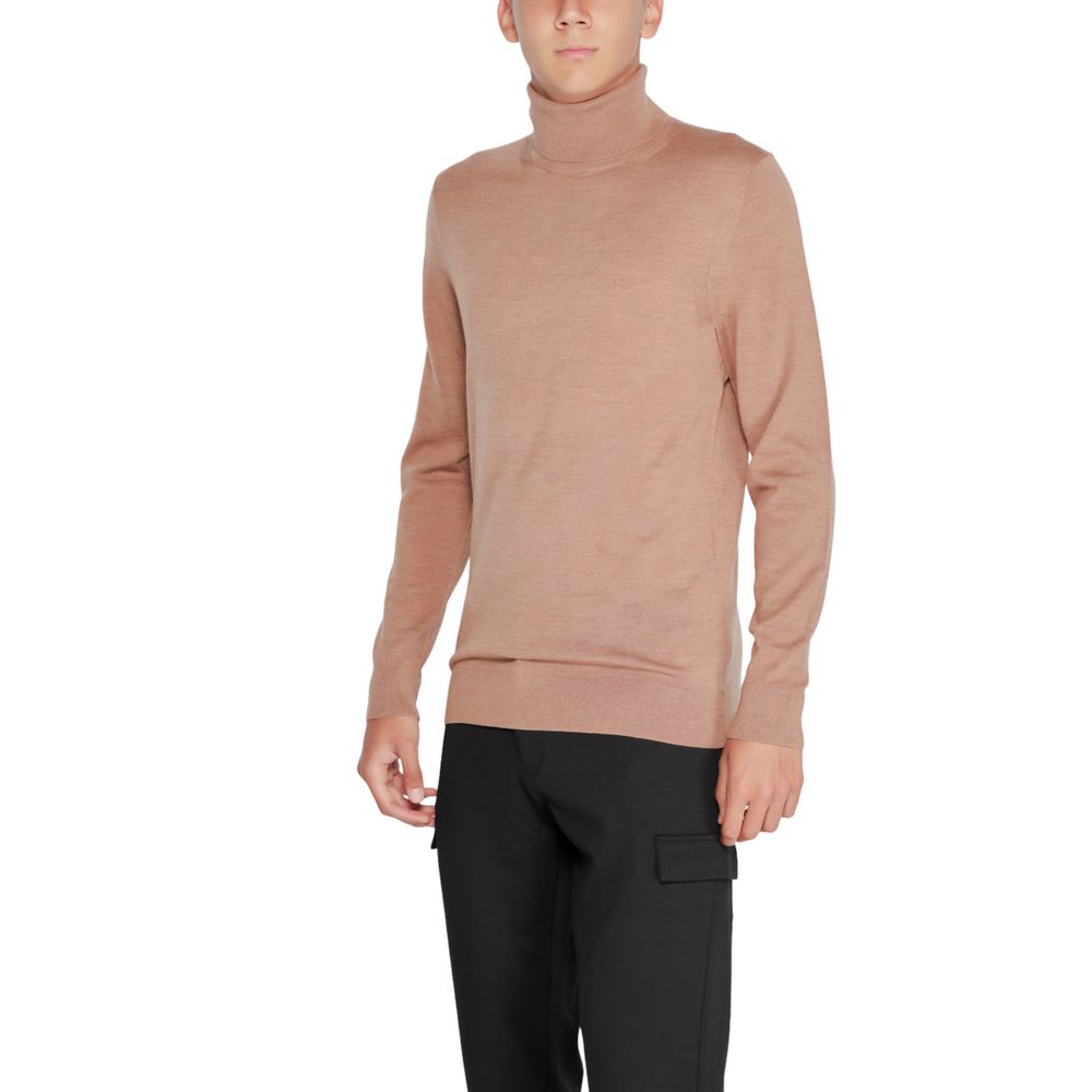 Πουλόβερ Calvin Klein μπεζ μαλλί