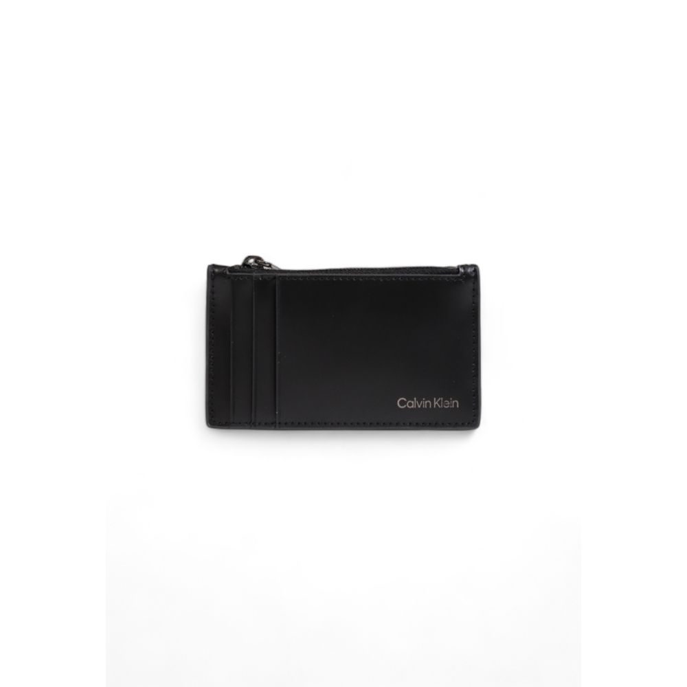 Μαύρο δερμάτινο πορτοφόλι Calvin Klein