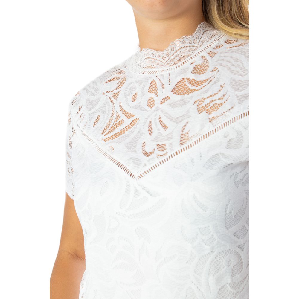 Vila Clothes Cream Μπλουζάκια &amp; T-Shirt από πολυαμίδιο