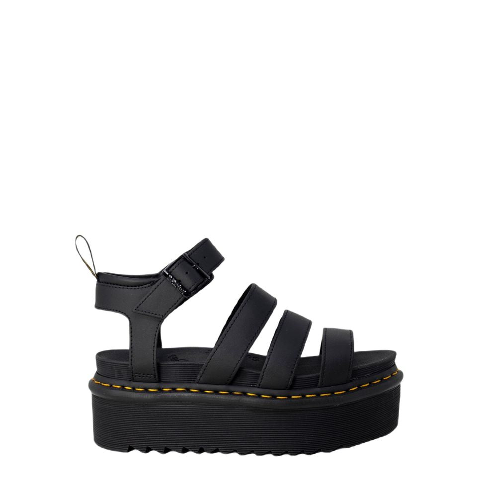 Μαύρο δερμάτινο ίσιο παπούτσι Dr. Martens
