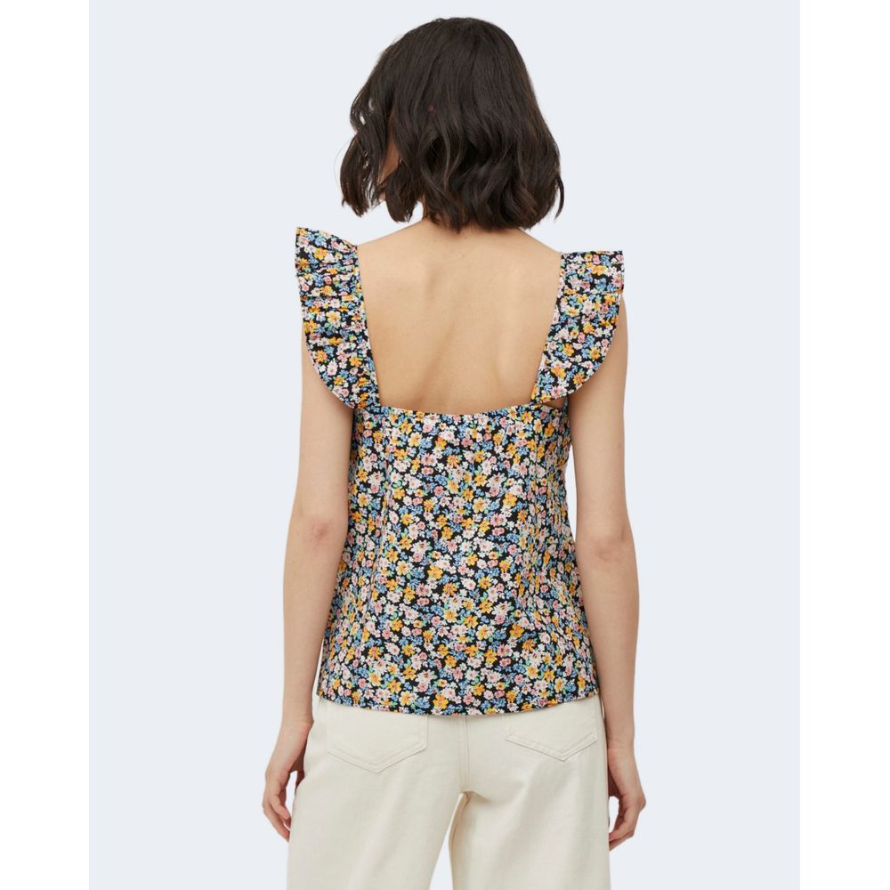 Vila Clothes Μαύρα βαμβακερά μπλουζάκια και μπλουζάκια