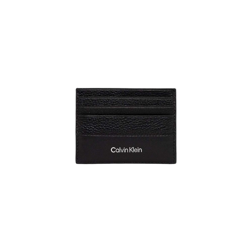 Μαύρο δερμάτινο πορτοφόλι Calvin Klein