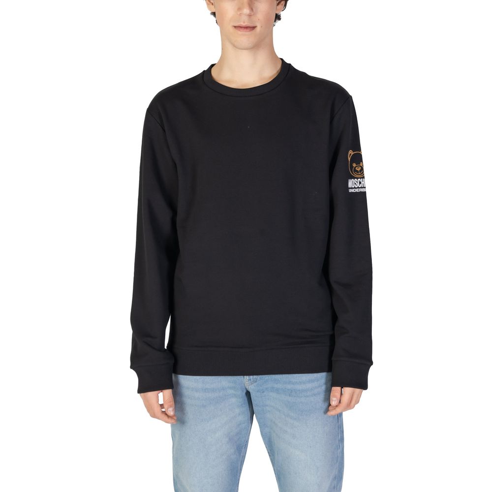 Μαύρο βαμβακερό πουλόβερ Moschino