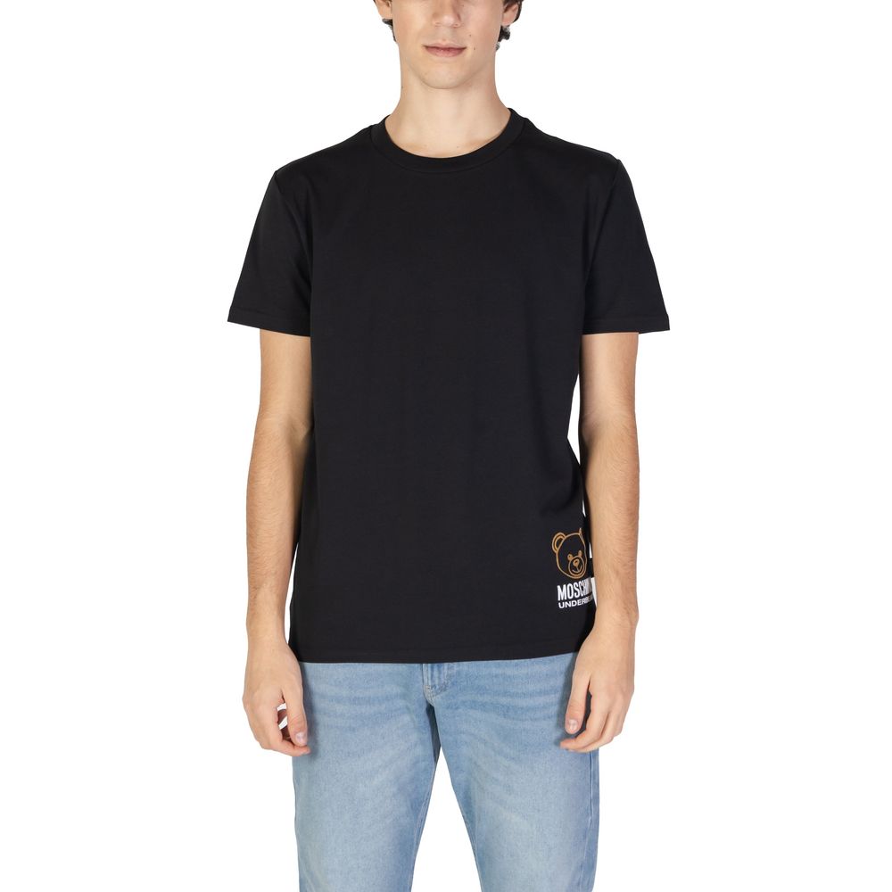 Μπλουζάκι Moschino μαύρο βαμβακερό
