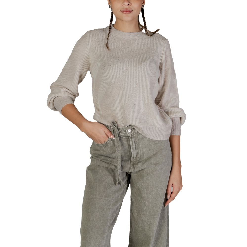 Πουλόβερ Vila Clothes Μπεζ Ακρυλικό