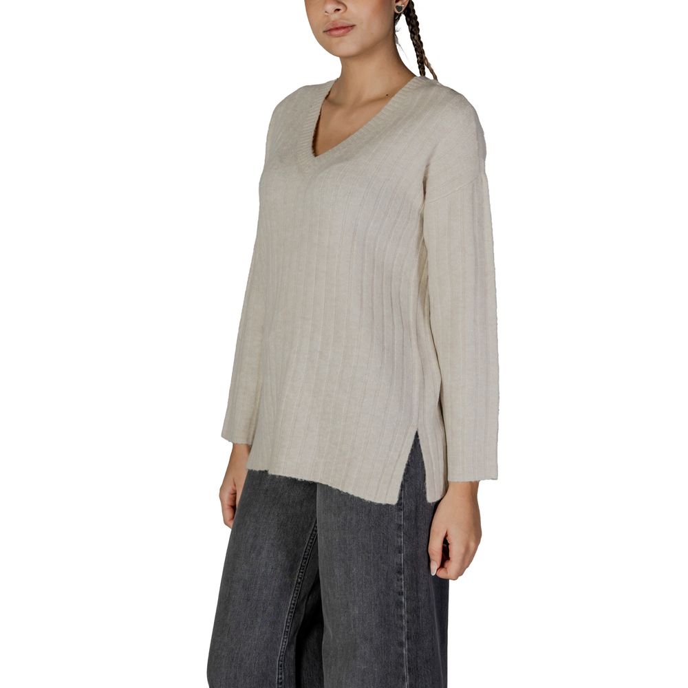 Πουλόβερ Vila Clothes Μπεζ Ακρυλικό