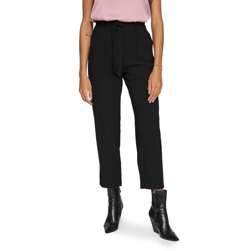Vila Clothes Μαύρο τζιν και παντελόνι βισκόζης