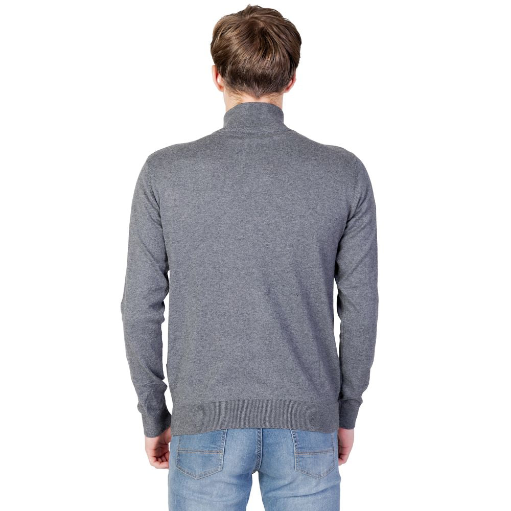 US POLO ASSN. Γκρι βαμβακερό μπλουζάκι