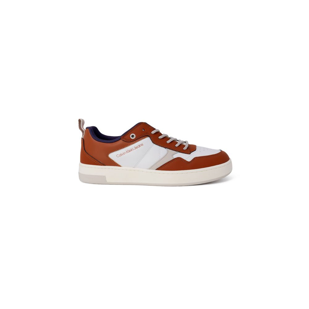 Calvin Klein Jeans Brown Δερμάτινο Sneaker
