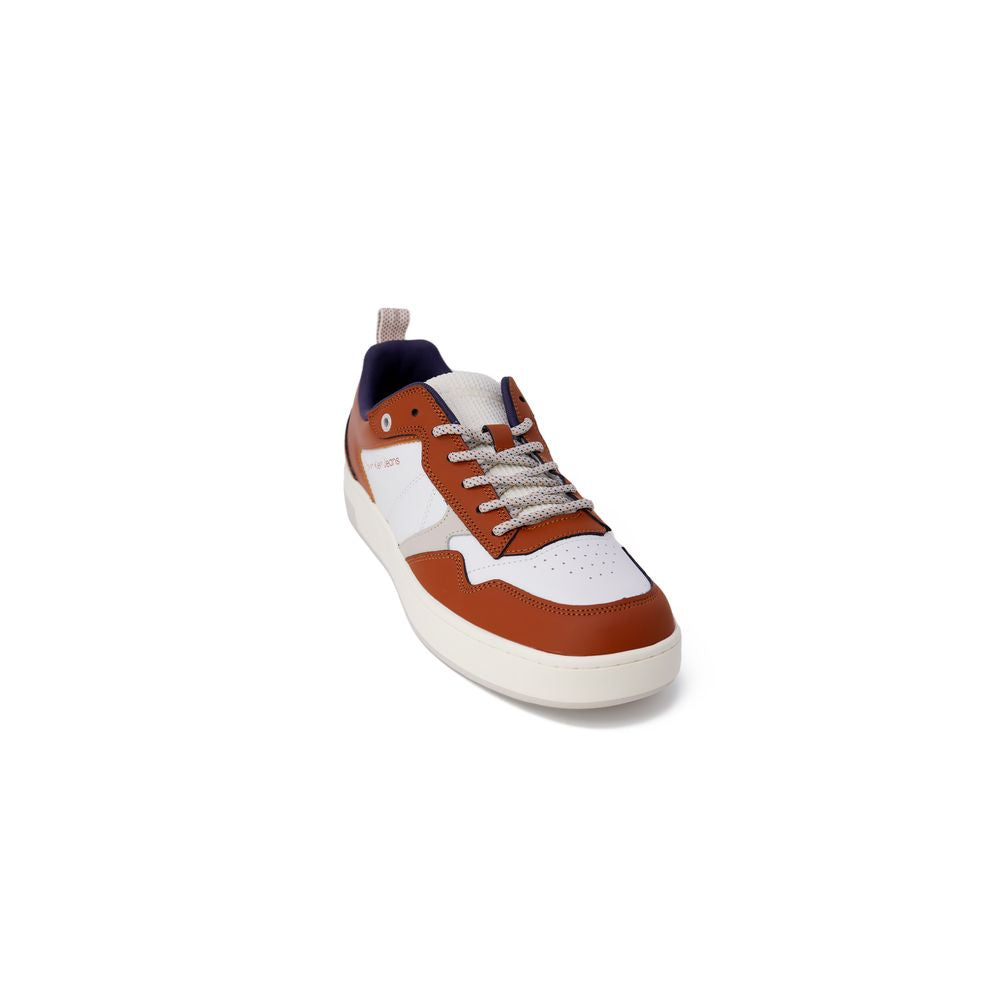 Calvin Klein Jeans Brown Δερμάτινο Sneaker