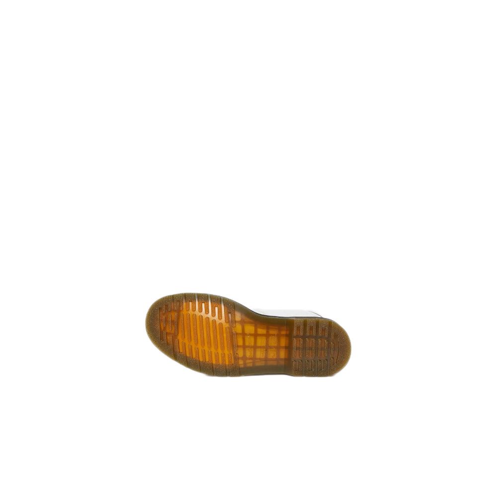 Λευκή δερμάτινη μπότα Dr. Martens