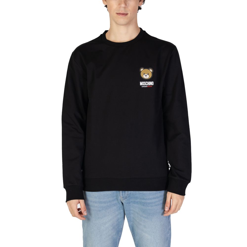 Μαύρο βαμβακερό πουλόβερ Moschino