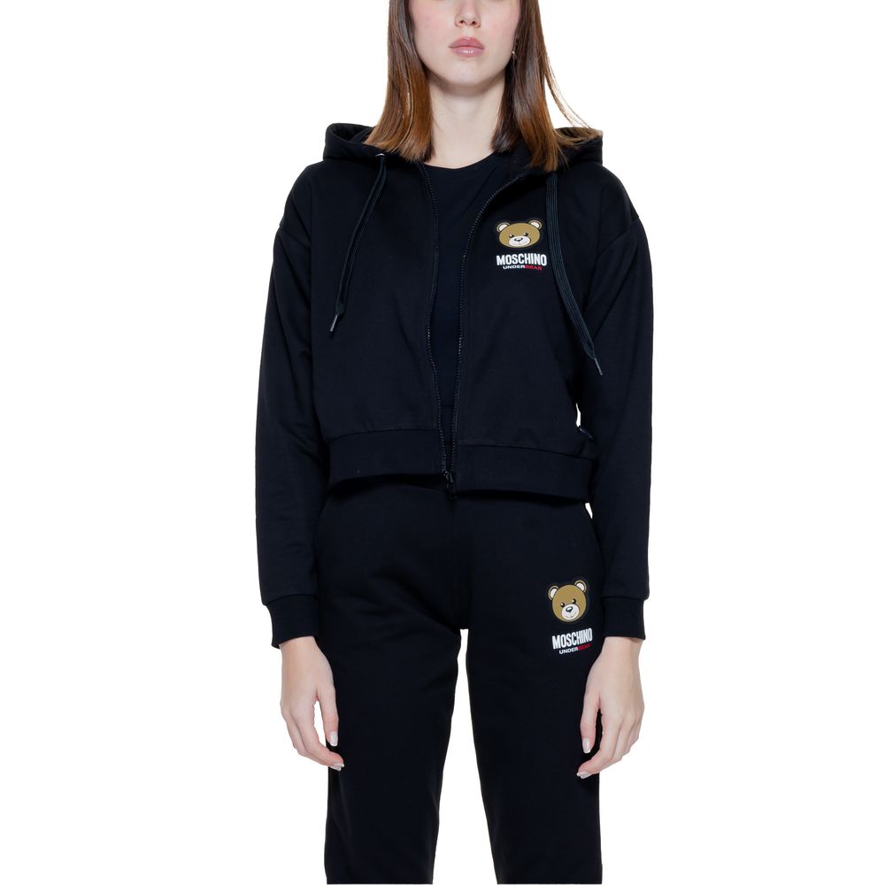 Μαύρο βαμβακερό πουλόβερ Moschino