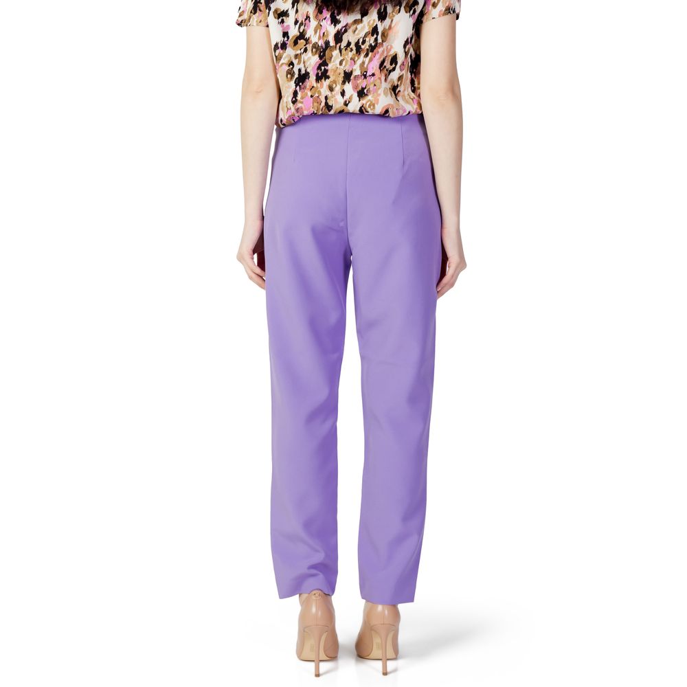 Μόνο Purple Polyester Jeans &amp; Pant