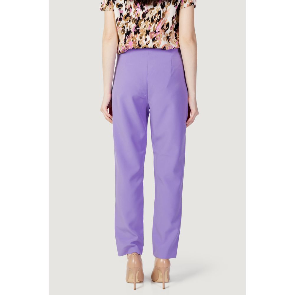 Μόνο Purple Polyester Jeans &amp; Pant