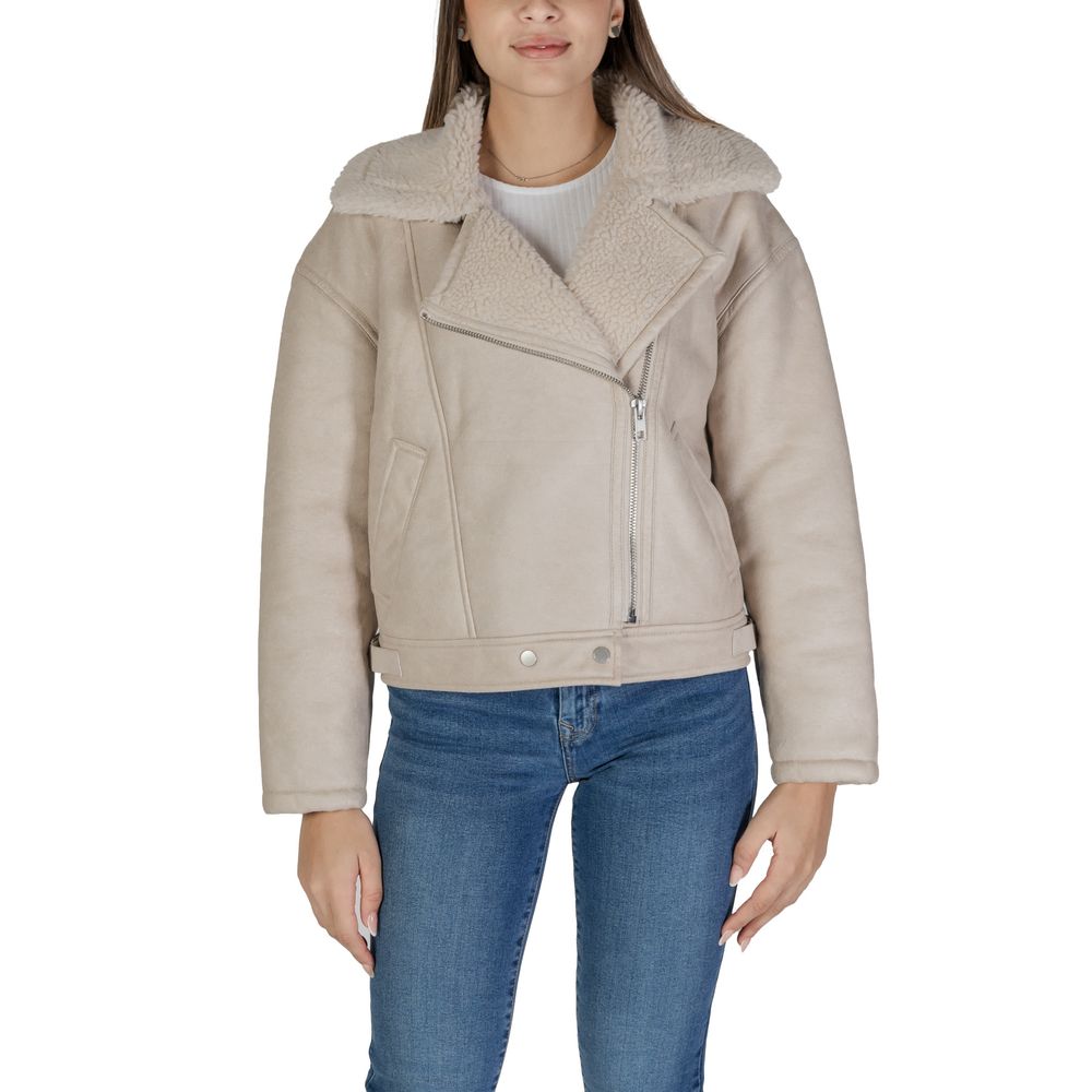 Μπουφάν &amp; Παλτό από συνθετικό δέρμα Vila Clothes Μπεζ